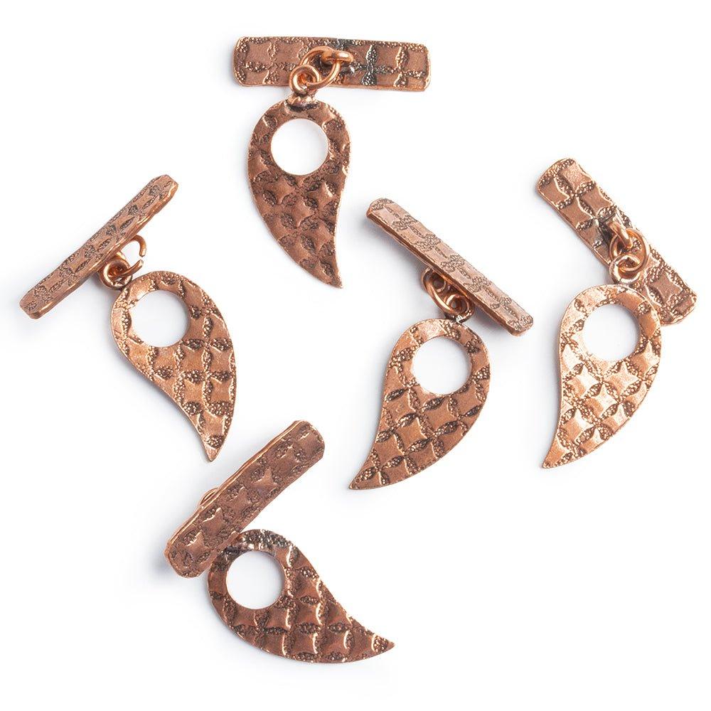 Copper Paisley Toggles Set of 5 - The Bead Traders
