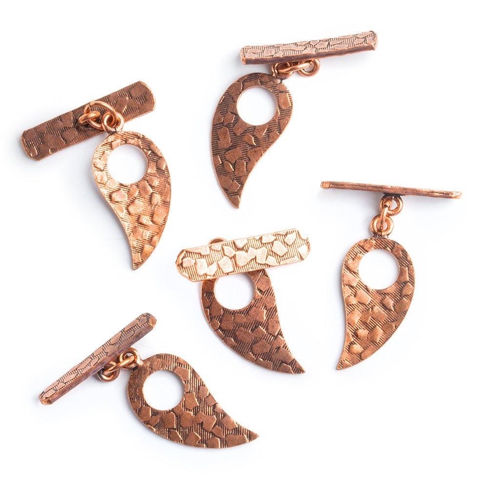 Copper Paisley Toggles Set of 5 - The Bead Traders