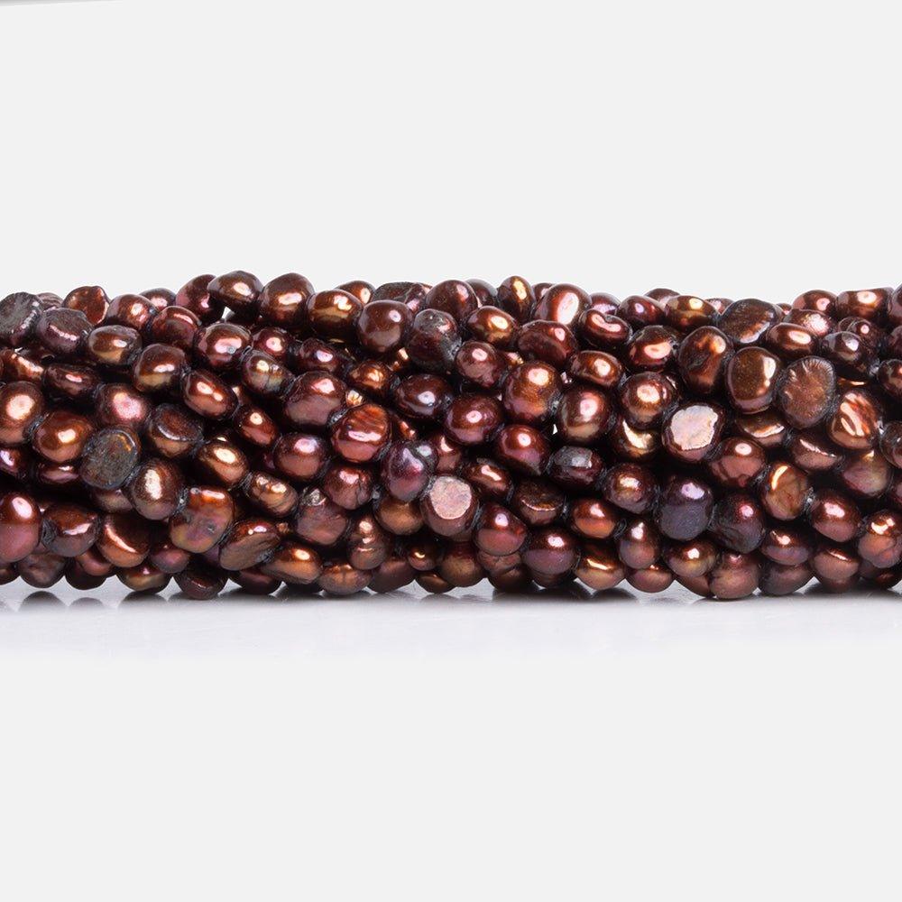 Copper Red Baroque Freshwater Pearls 16 inch 105 pieces - The Bead Traders