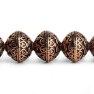 Copper Round Beads 8 inch 17 pieces - The Bead Traders