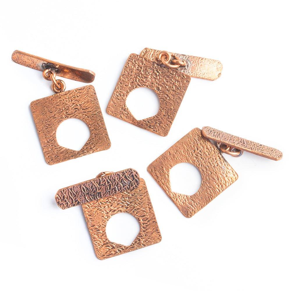 Copper Square Toggles Set of 4 - The Bead Traders