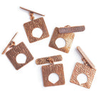 Copper Square Toggles Set of 5 - The Bead Traders