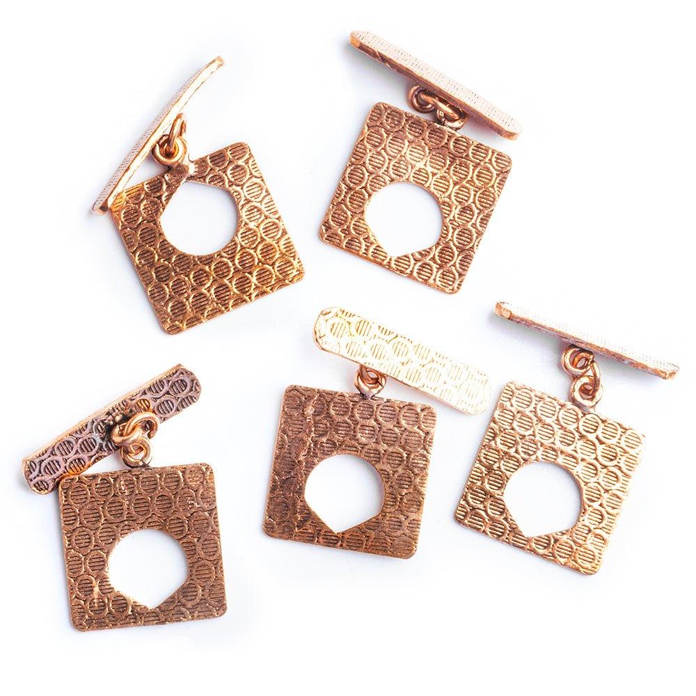 Copper Square Toggles Set of 5 - The Bead Traders