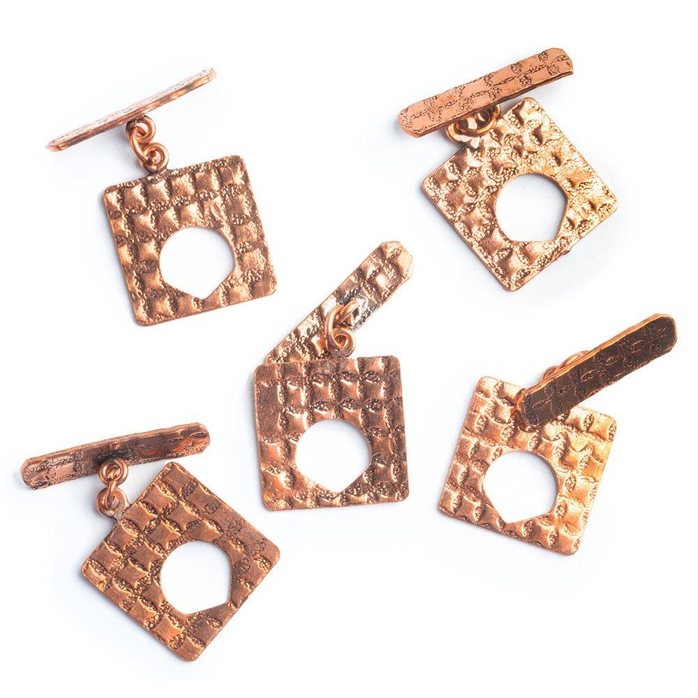 Copper Square Toggles Set of 5 - The Bead Traders