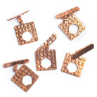 Copper Square Toggles Set of 5 - The Bead Traders