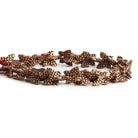 Copper Textured Butterfly Beads 8 inch 34 pieces - The Bead Traders