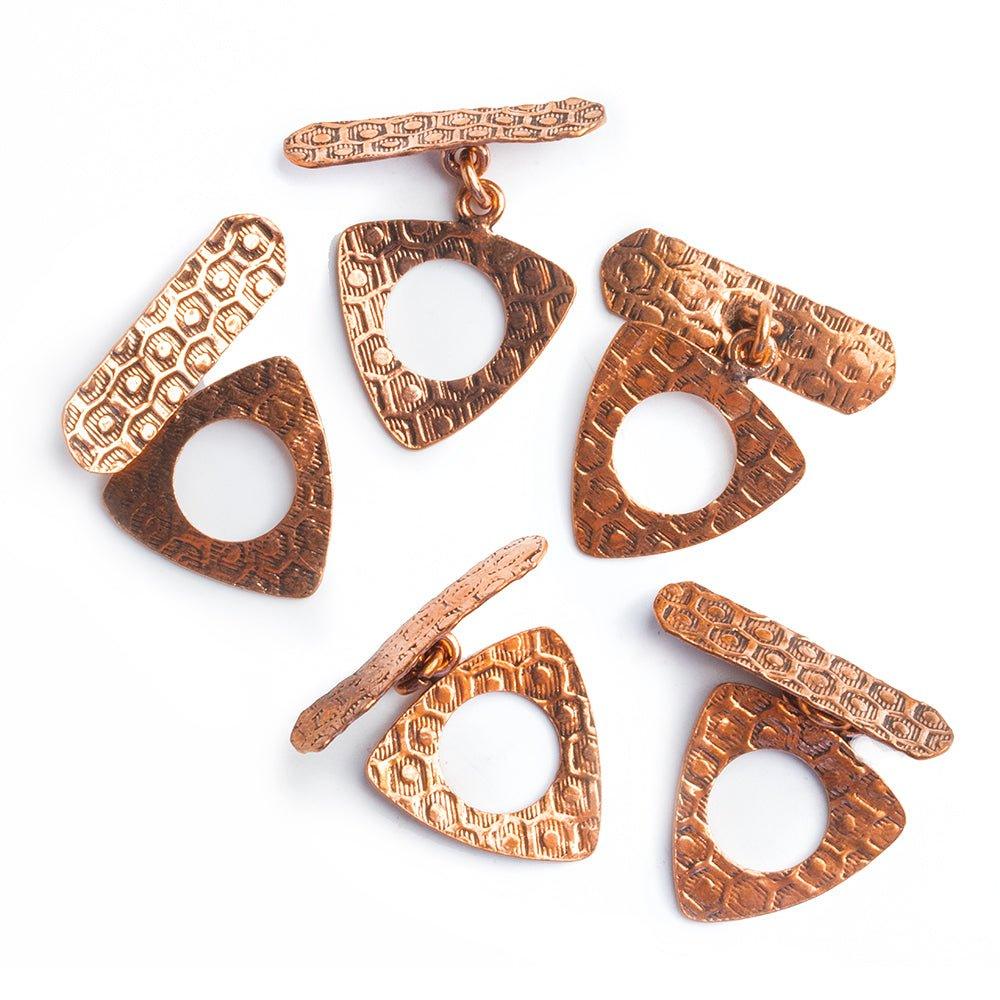 Copper Trillion Toggles Set of 5 - The Bead Traders