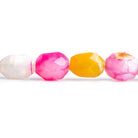 Crackled Multi Color Chalcedony Faceted Nugget Beads 8 inch 14 pieces - The Bead Traders