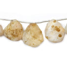 Cream Agate Beads Hammer Faceted Pear - The Bead Traders