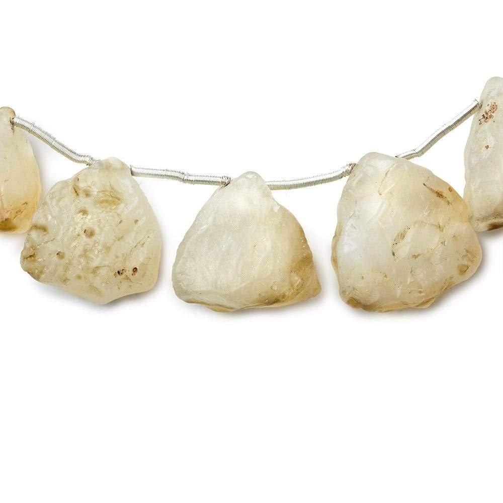 Cream Agate Hammer Faceted Trillion Beads - The Bead Traders
