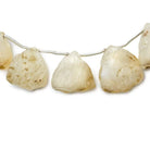 Cream Agate Hammer Faceted Trillion Beads - The Bead Traders