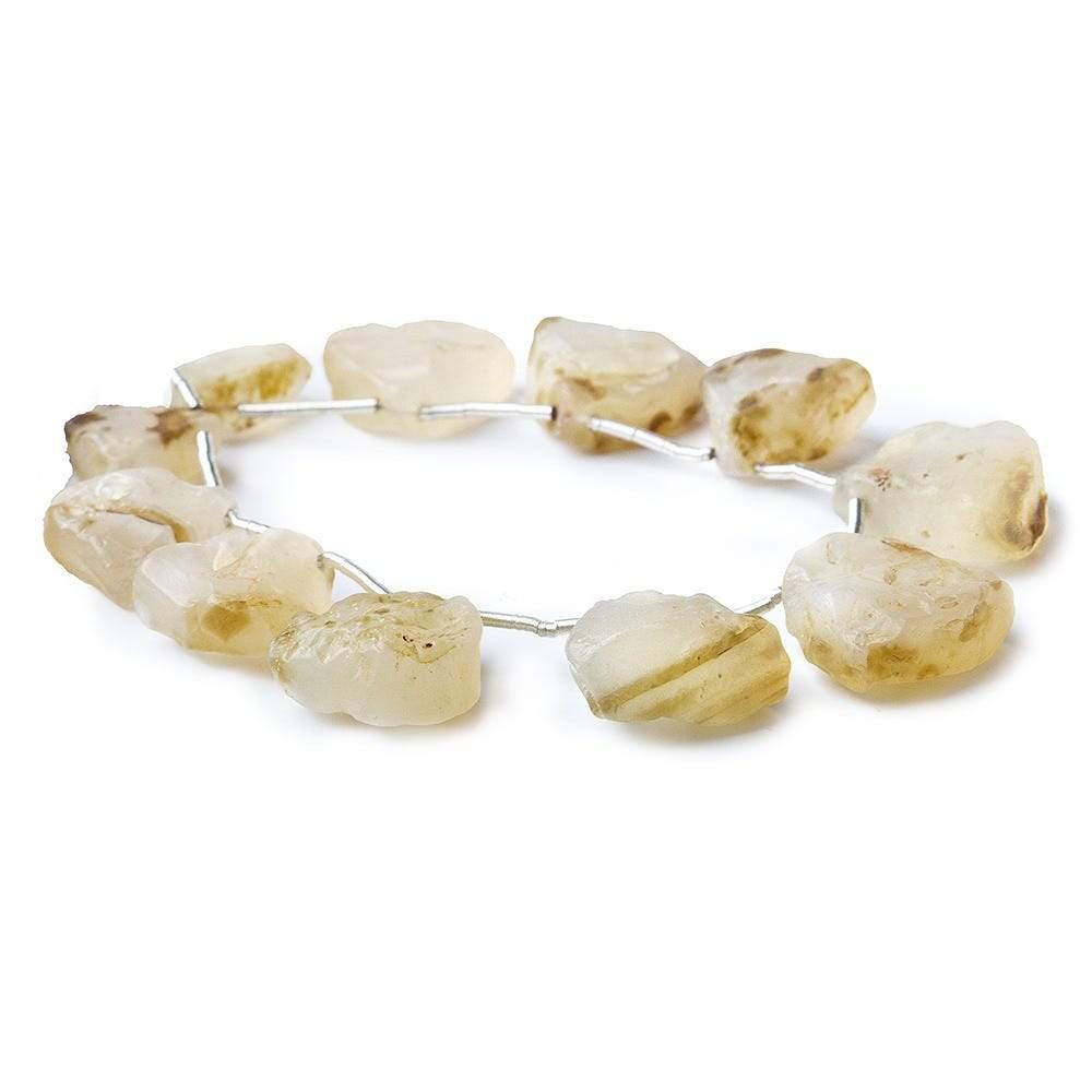 Cream Agate Hammer Faceted Trillion Beads - The Bead Traders