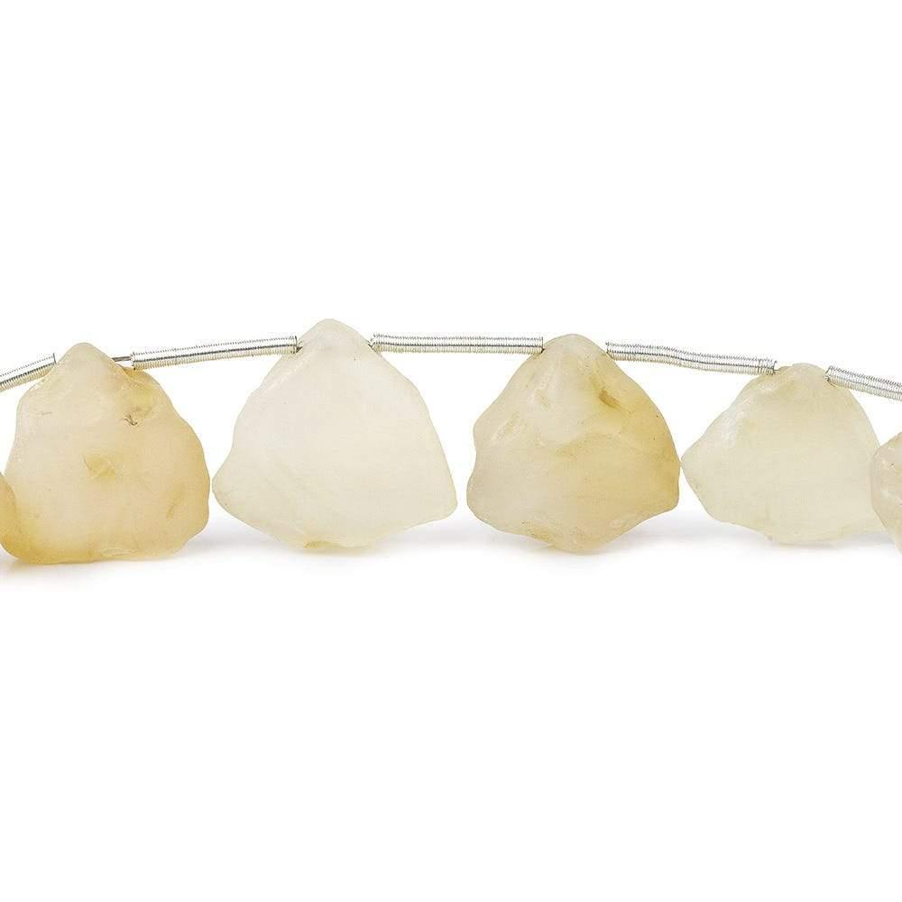 Cream Agate Tumbled Chip Hammer Faceted Trillion Beads 8 inch 11 pieces - The Bead Traders