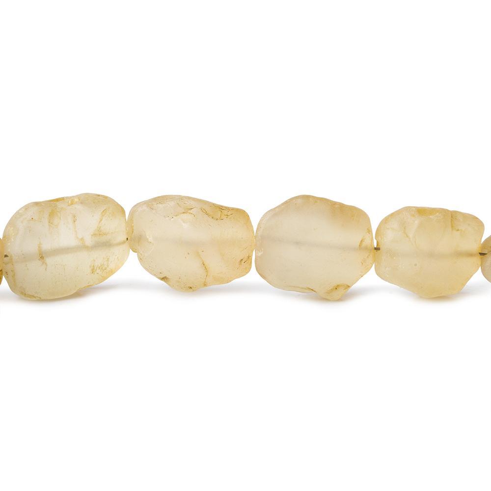 Cream Agate Tumbled Hammer Faceted Oval Beads 8 inch 11 pieces - The Bead Traders