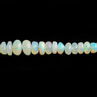 Cream Ethiopian Opal Plain Rondelle Beads 16 inch 175 pieces - The Bead Traders
