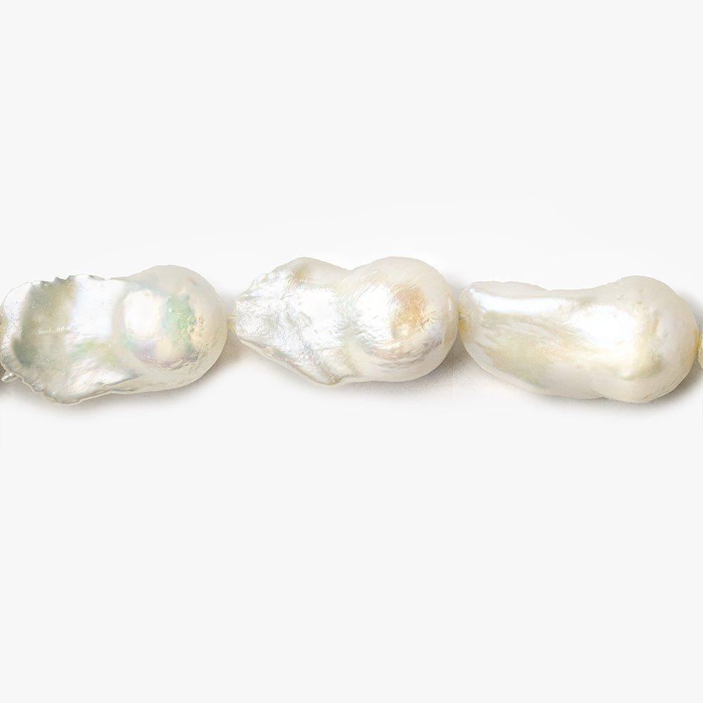 Cream Ultra Baroque Freshwater Pearls 16 inch 13x25-14x33mm 14 pearls - The Bead Traders