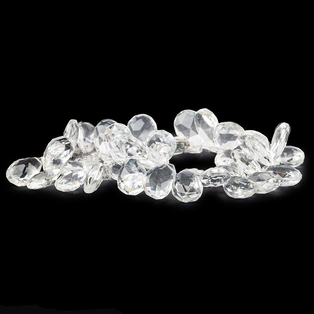 Crystal Quartz Beads Faceted 16x11-17x13mm Pears, 8" length, 40 pcs - The Bead Traders
