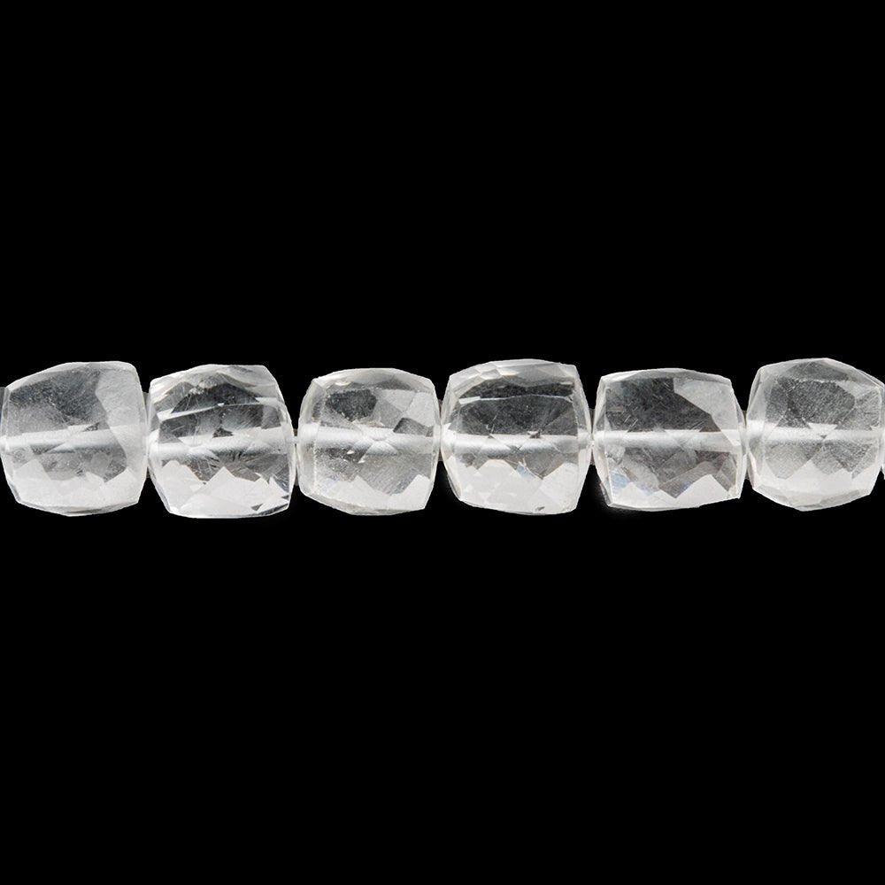 Crystal Quartz Faceted Cube Beads 8 inch 30 pieces - The Bead Traders