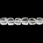 Crystal Quartz Faceted Cube Beads 8 inch 30 pieces - The Bead Traders