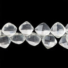 Crystal Quartz faceted cushion beads 7 inch 50 beads 7x7-8x8mm - The Bead Traders