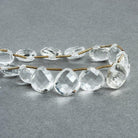 Crystal Quartz Faceted Heart Beads 7 inch 14 pieces - The Bead Traders