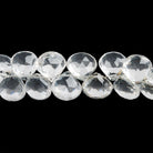 Crystal Quartz Faceted Heart Beads 8.5 inch 45 pieces - The Bead Traders