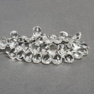 Crystal Quartz Faceted Pear Beads 8 inch 50 pieces - The Bead Traders