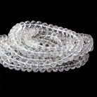 Crystal Quartz Faceted Rondelle Beads 15 inch 65 pieces - The Bead Traders