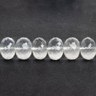 Crystal Quartz Faceted Rondelles 16 inch 60 beads - The Bead Traders