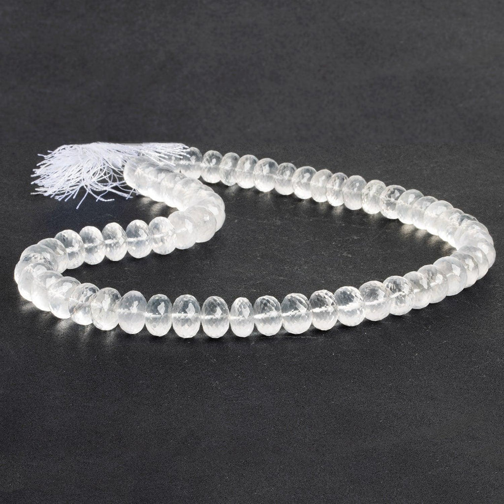 Crystal Quartz Faceted Rondelles 16 inch 60 beads - The Bead Traders