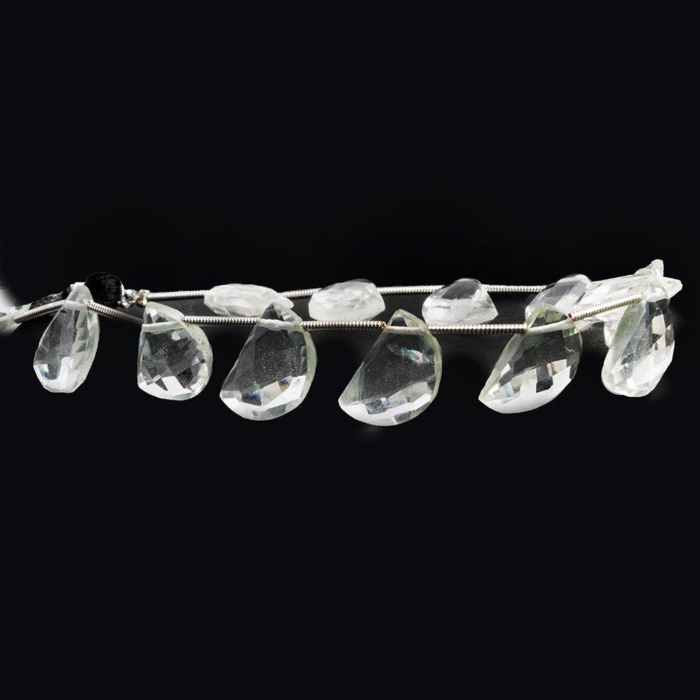 Crystal Quartz Half Moon Beads 8 inch 13 pieces - The Bead Traders
