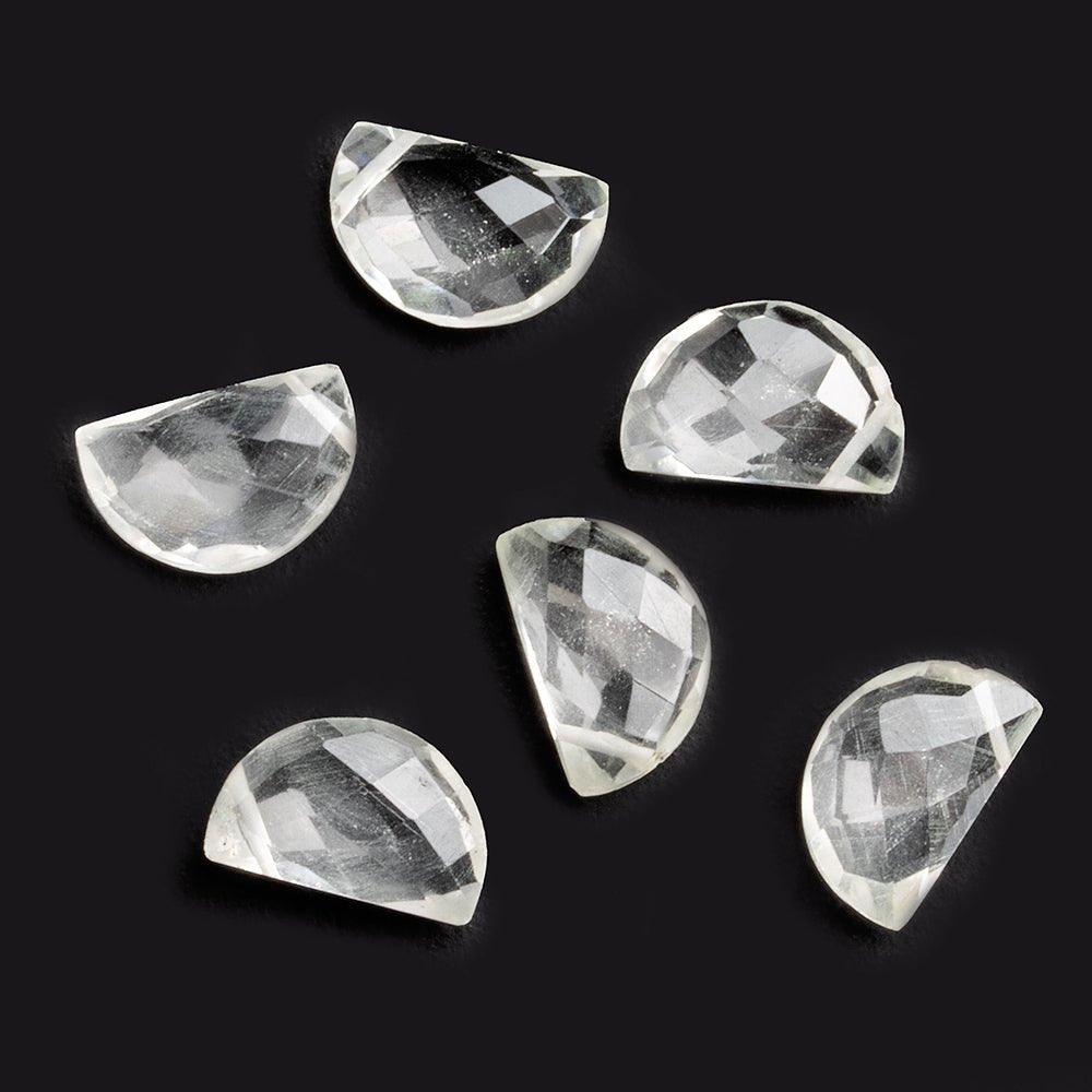 Crystal Quartz Half Moon Focal Beads - Set of 2 - The Bead Traders