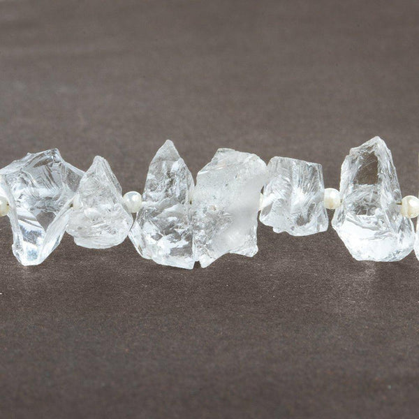 Crystal Quartz Hammer Faceted Nugget Beads 8 inch 25 pieces