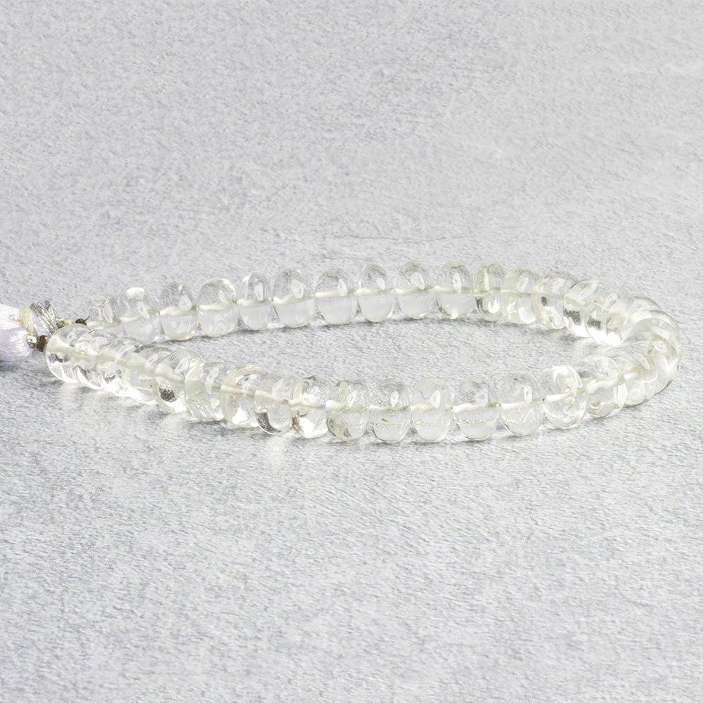 Crystal Quartz Plain Rondelle Beads 8 inch 30 pieces - The Bead Traders