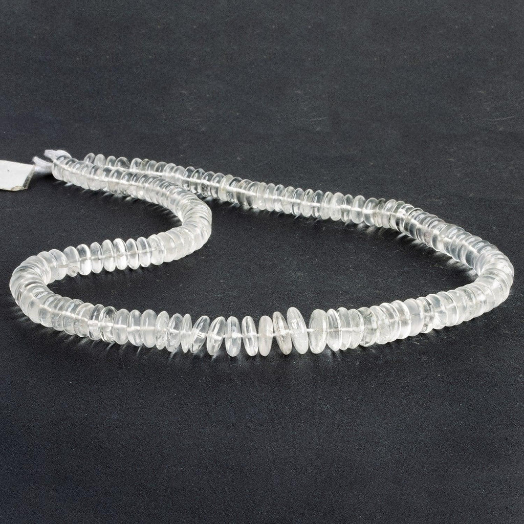 Crystal Quartz Plain Rondelles 20 inch 135 beads - The Bead Traders