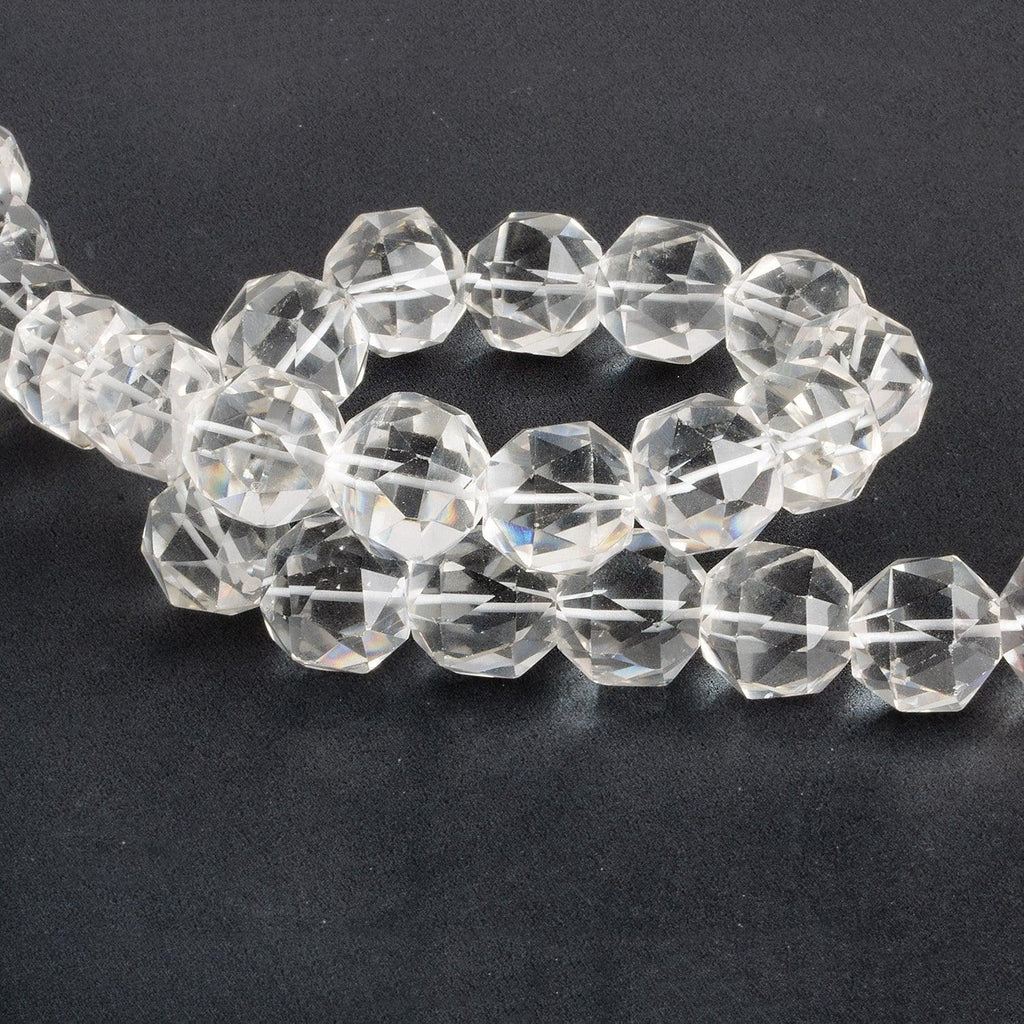 Crystal Quartz Rounded Trillions 14 inch 25 beads - The Bead Traders