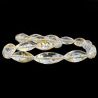 Crystal Quartz with Gold Leaf Faceted Marquise Beads 17 inch 19 pieces - The Bead Traders