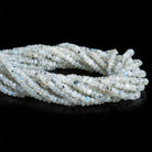 Dalmatian Rainbow Moonstone Plain Rondelle Beads 15 inch 150 pieces - The Bead Traders