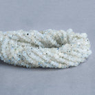 Dalmation Rainbow Moonstone Hand cut rondelle 13 inch 140pcs - The Bead Traders