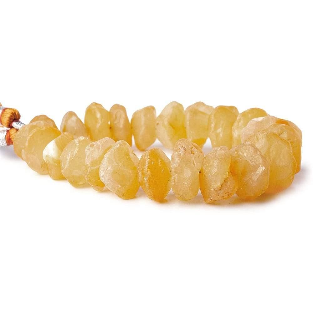 Dark Butterscotch Yellow Agate Hammer Faceted Disc Beads 22 pieces - The Bead Traders