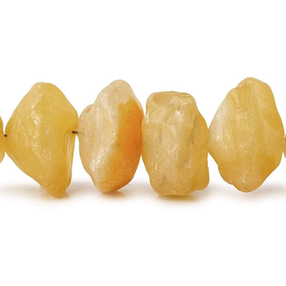 Dark Butterscotch Yellow Agate Hammer Faceted Disc Beads 22 pieces - The Bead Traders