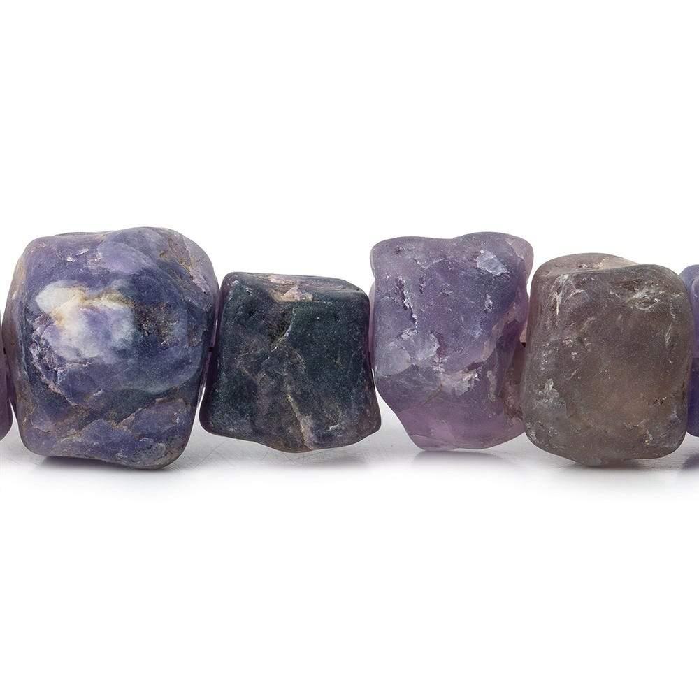 Dark Cape Amethyst Hammer Faceted Cubes 8 inch 19 pieces - The Bead Traders