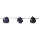 Dark Charoite Beads Top Drilled Faceted 8mm Heart Beads, - The Bead Traders