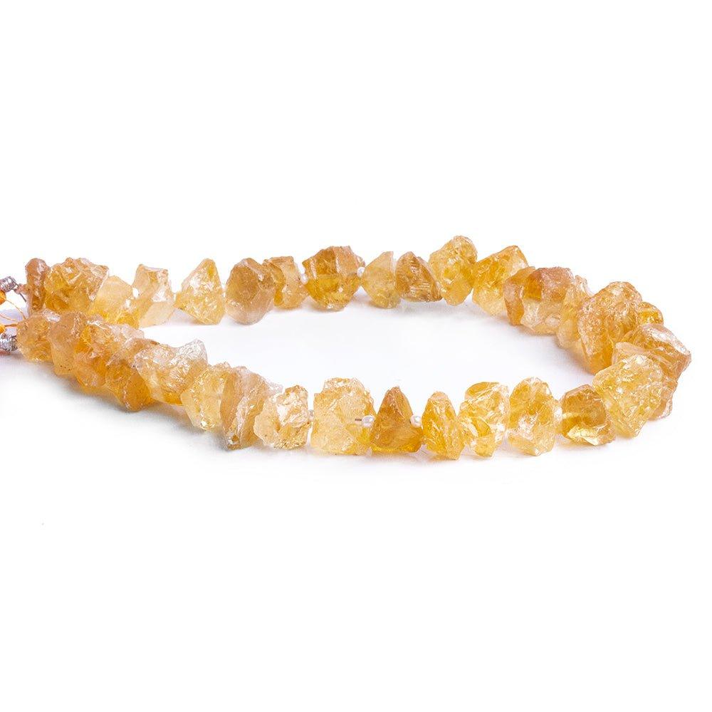 Dark Citrine Hammer Faceted Nugget Beads 10 inch 33 pieces - The Bead Traders