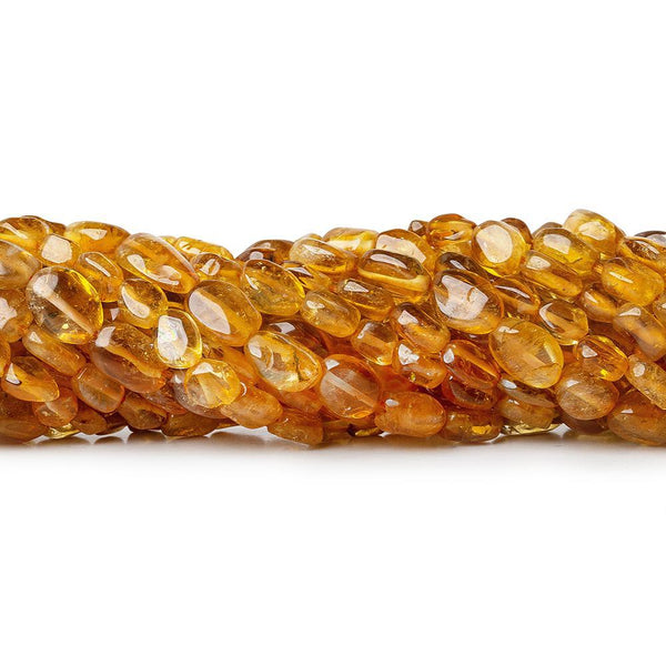 Dark Citrine straight drilled plain oval nuggets 14 inch 59 beads