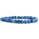 Dark Denim Opal Faceted Cube Beads 8 inch 25 pieces - The Bead Traders