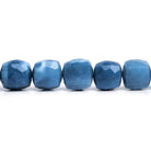 Dark Denim Opal Faceted Cube Beads 8 inch 25 pieces - The Bead Traders