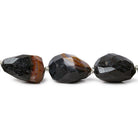 Dark Jasper Faceted Nugget Beads 15 inches 17 pieces - The Bead Traders