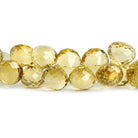 Dark Lemon Quartz Faceted Candy Kiss Beads 8 inch 54 pieces - The Bead Traders