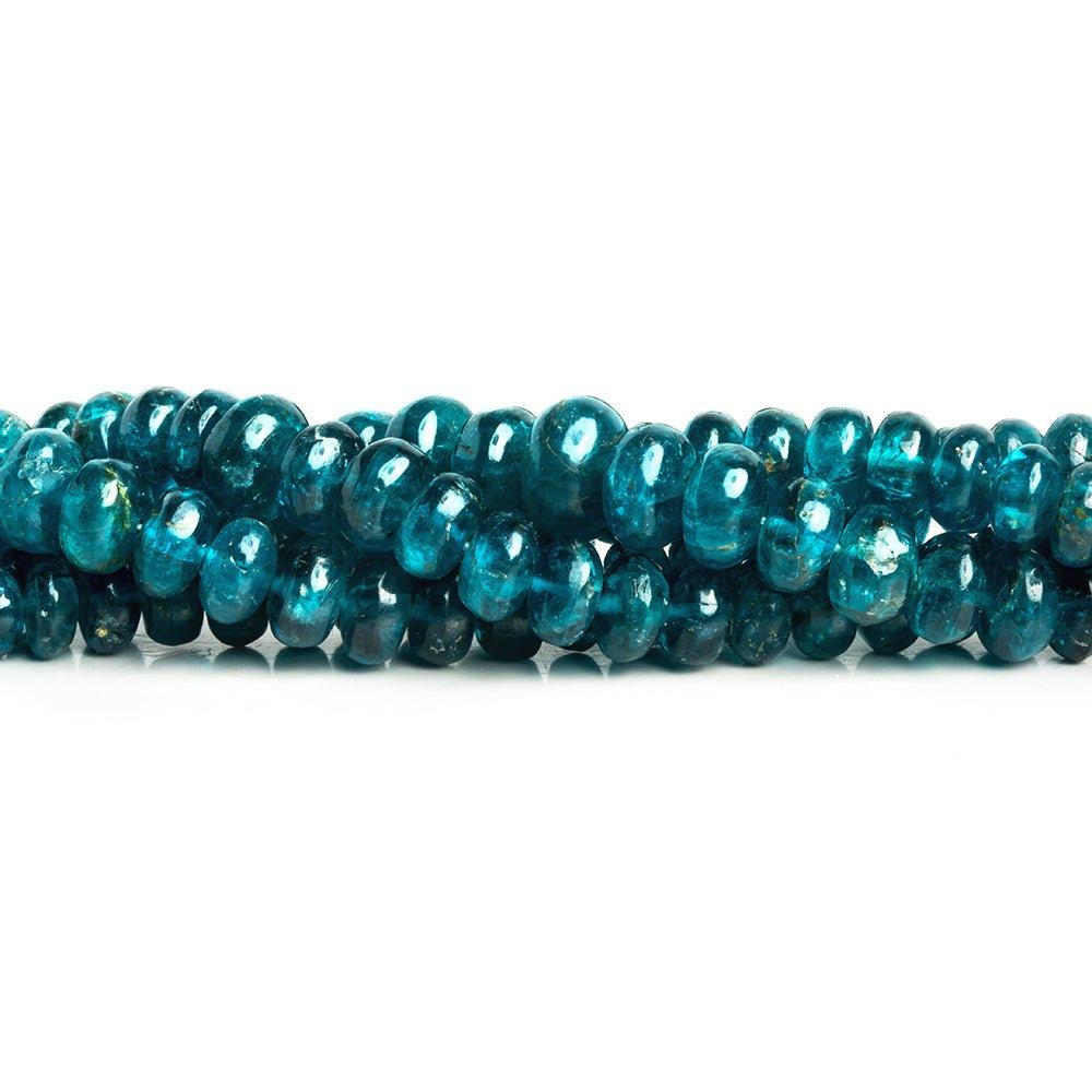 Dark Neon Apatite Plain Rondelle Beads 16 inch 150 pieces - The Bead Traders